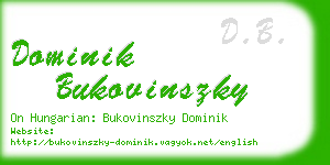 dominik bukovinszky business card